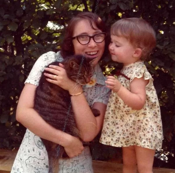 Me mummy and our pussy cat
