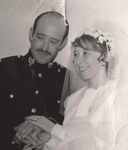 Marion and I on our wedding day