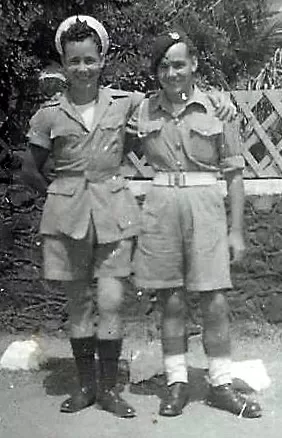 My Dad Bill RM meeting up with his brother Fred RN in the Far East I think maybe just afte